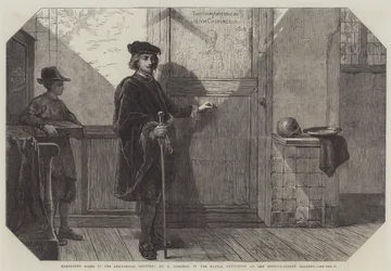 Rembrandt going to the Anatomical Lecture (engraving)
